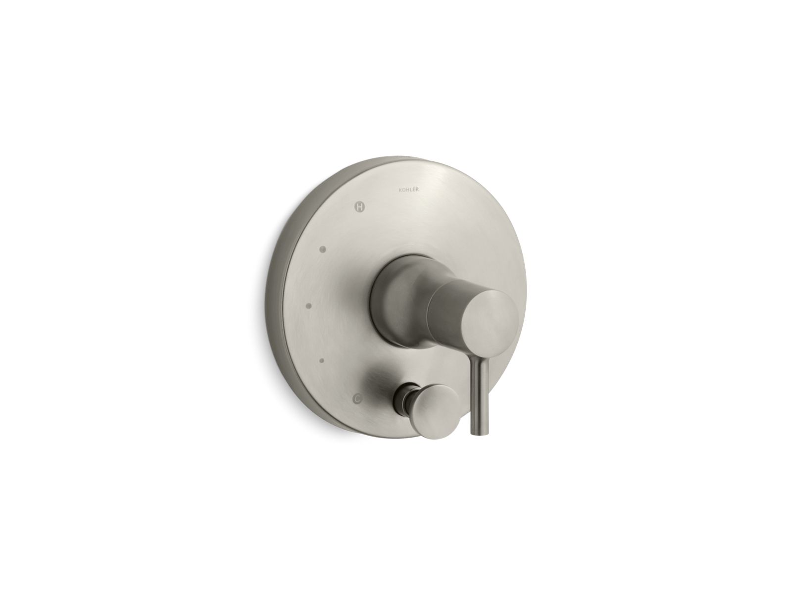 Toobi Rite-Temp valve trim with push-button diverter