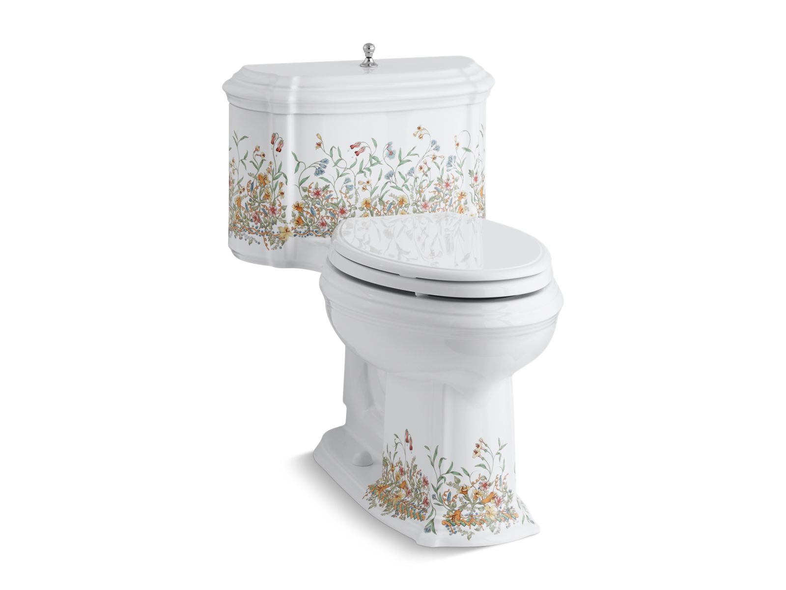 KOHLER | K-19002-FL | English Trellis Design on Portrait 1.28-GPF Toilet
