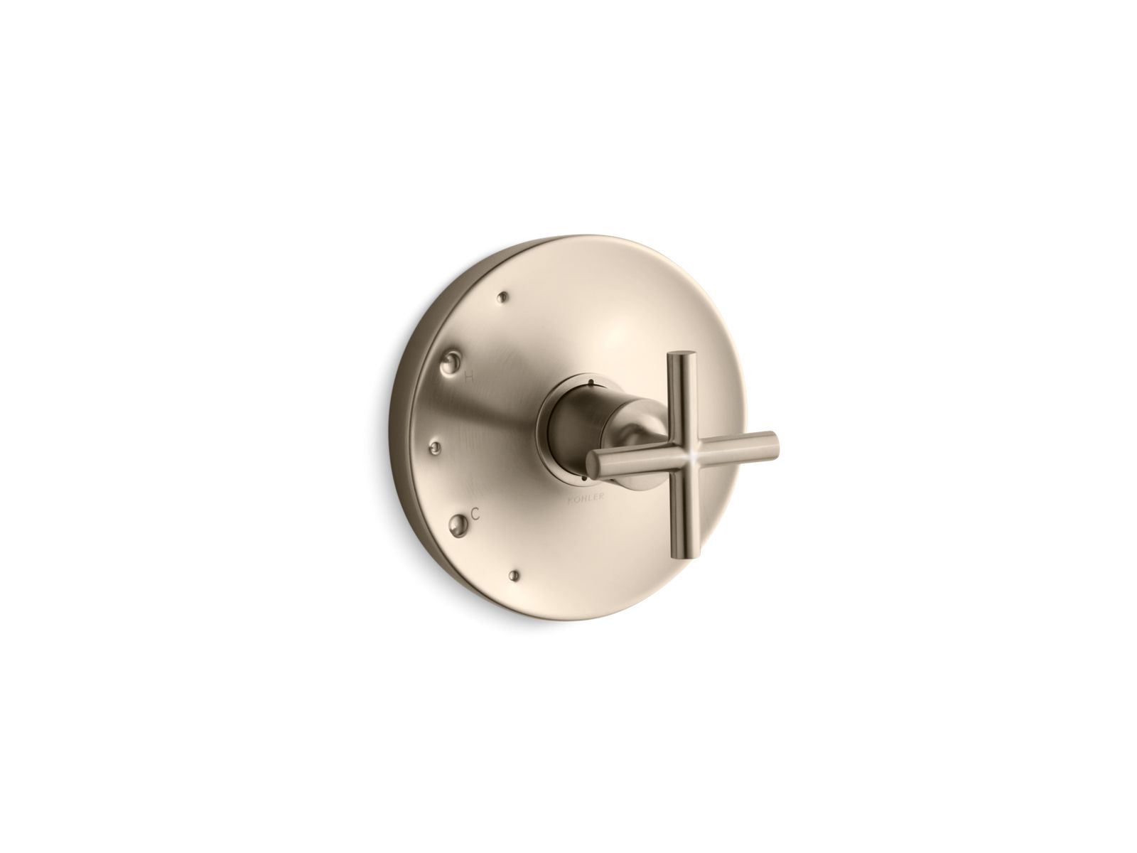 Purist Rite-Temp valve trim with cross handle
