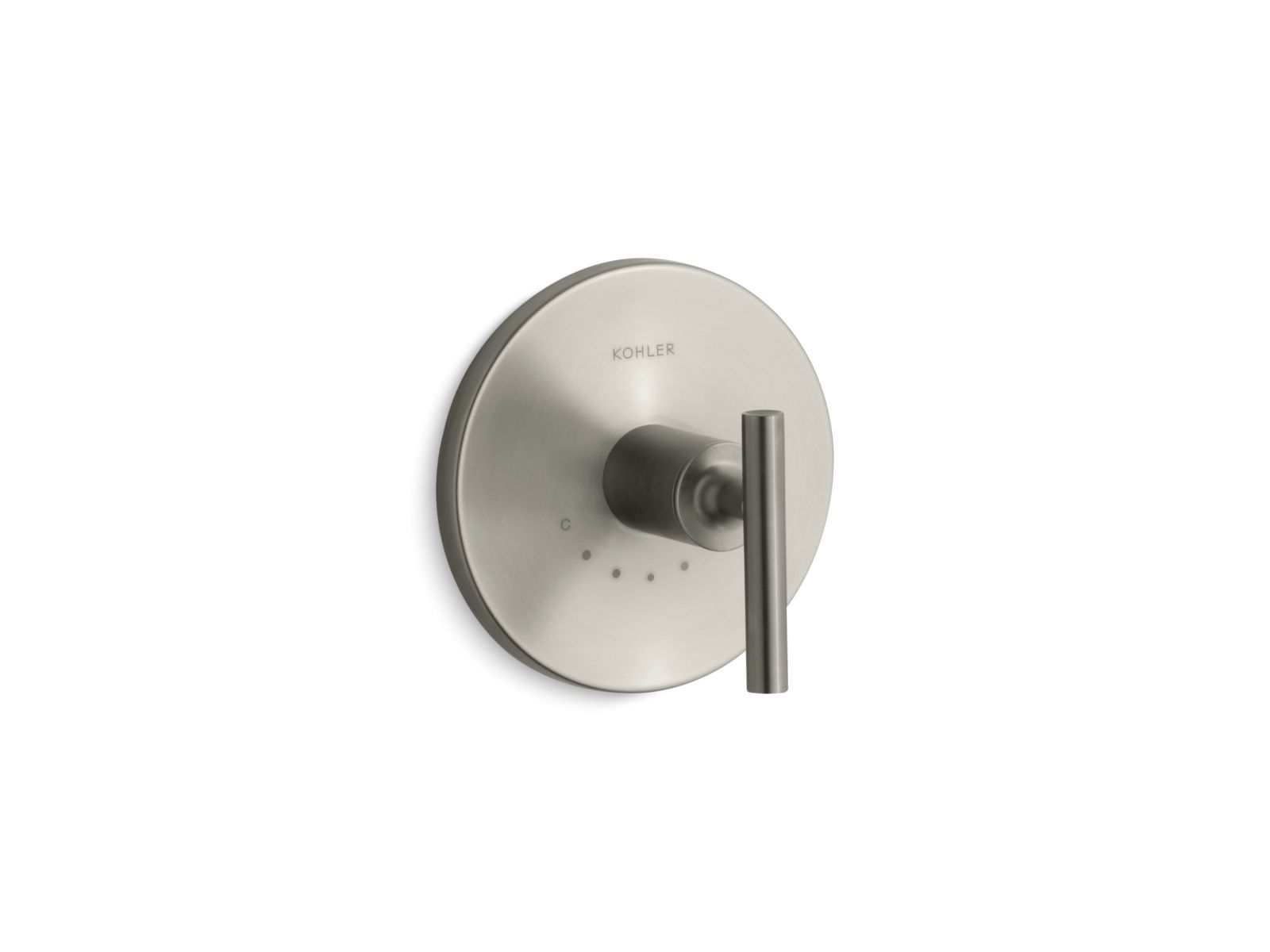 Purist MasterShower temperature control valve trim with lever handle