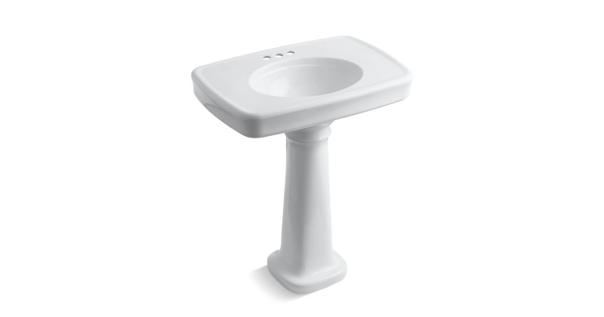 K23474 Bancroft Pedestal Sink with 4Inch Centers KOHLER