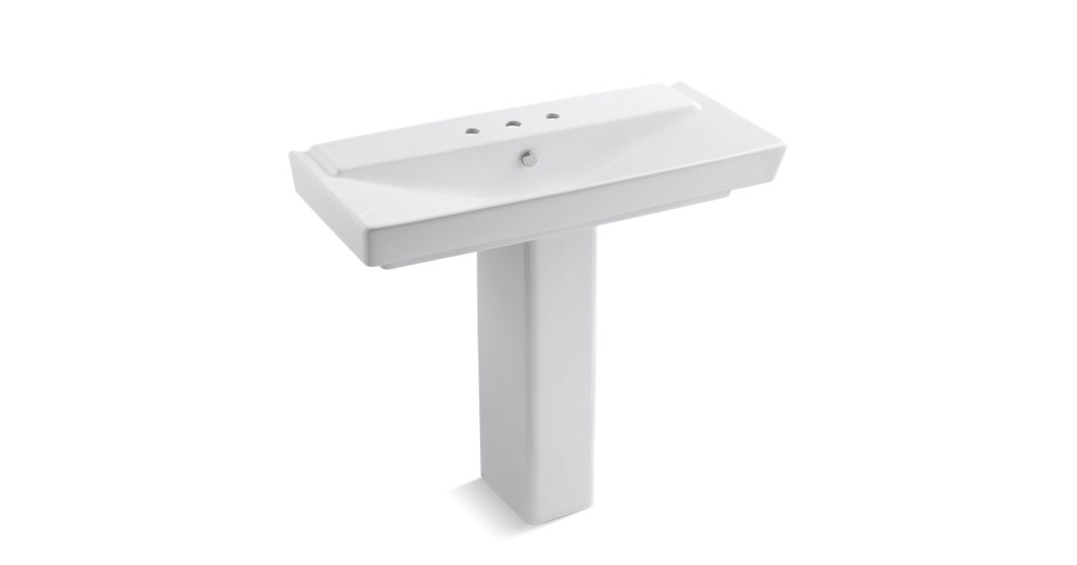 K 5149 8 Rêve 39 Inch Sink Basin And Pedestal With Centers Kohler Canada - Mansfield Bathroom Pedestal Sinks