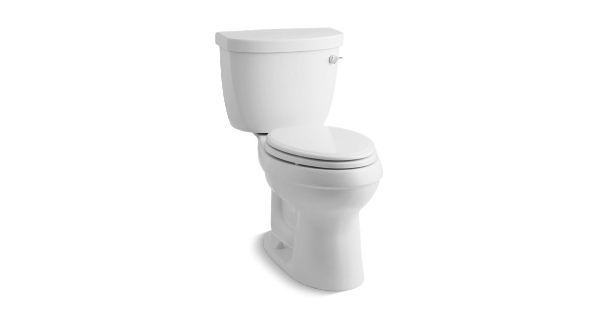 KOHLER Highline White Elongated Tall Height 2-piece WaterSense Toilet 12-in  Rough-In 1.28-GPF