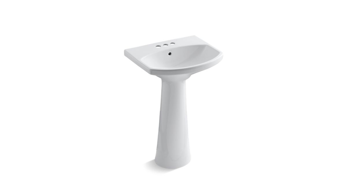 Cimarron Pedestal Sink with 4Inch Centers K23624 KOHLER