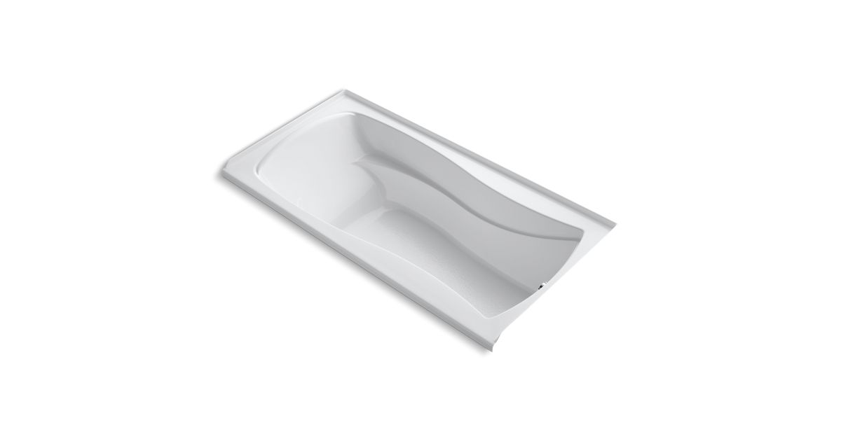 K1259R Mariposa 72" x 36" alcove commercial bath with integral