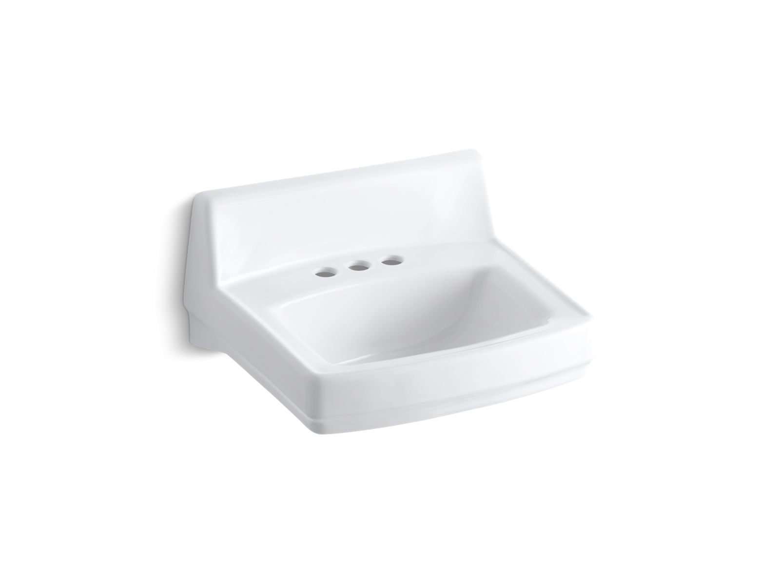 Kohler Co., Sinks, Made from premium materials that withstand high-volume usage, the Greenwich wall-mount lavatory is an