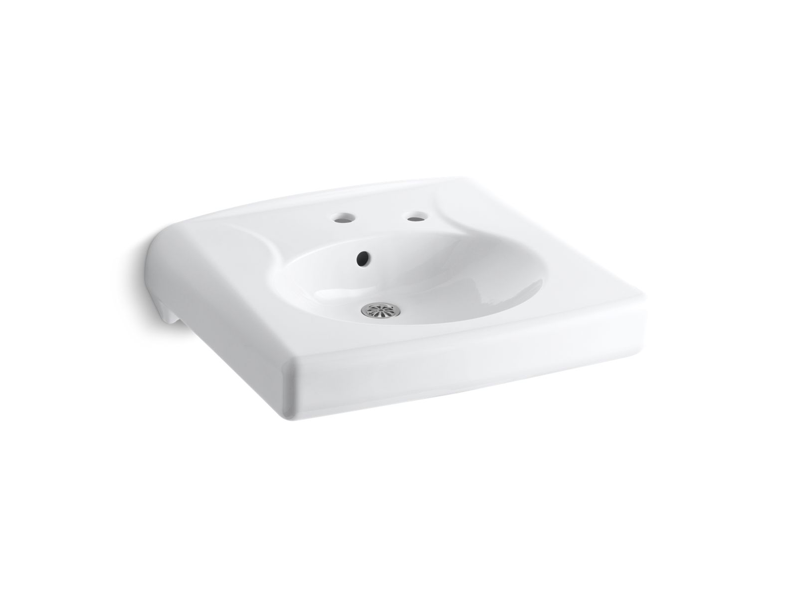 Kohler Co., Sinks, This Brenham wall-mount sink combines a fresh, natural style with the function and durability required for