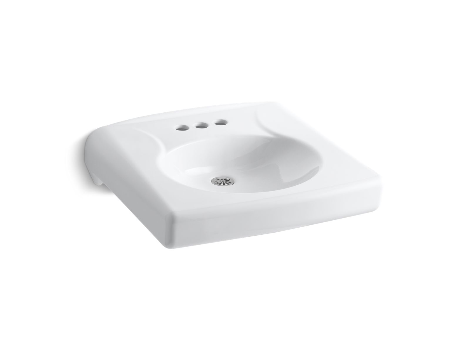 Kohler Co., Sinks, This Brenham wall-mount sink combines the function and durability required for commercial spaces with a