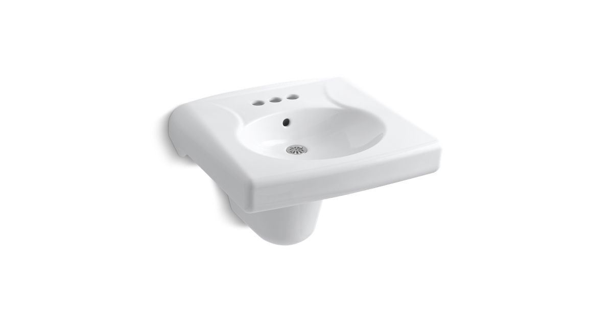 K-1999-4 | Brenham Wall-Mount Sink with 4-Inch Centers | KOHLER Canada