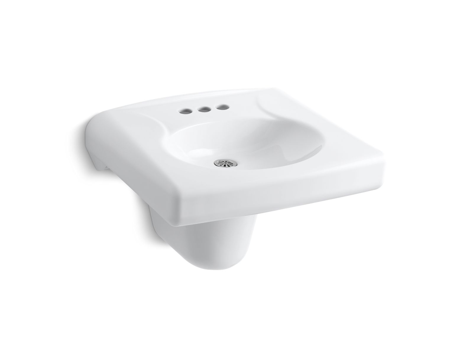 Kohler Co., Sinks, This Brenham wall-mount sink combines a fresh, natural style with the function and durability required for