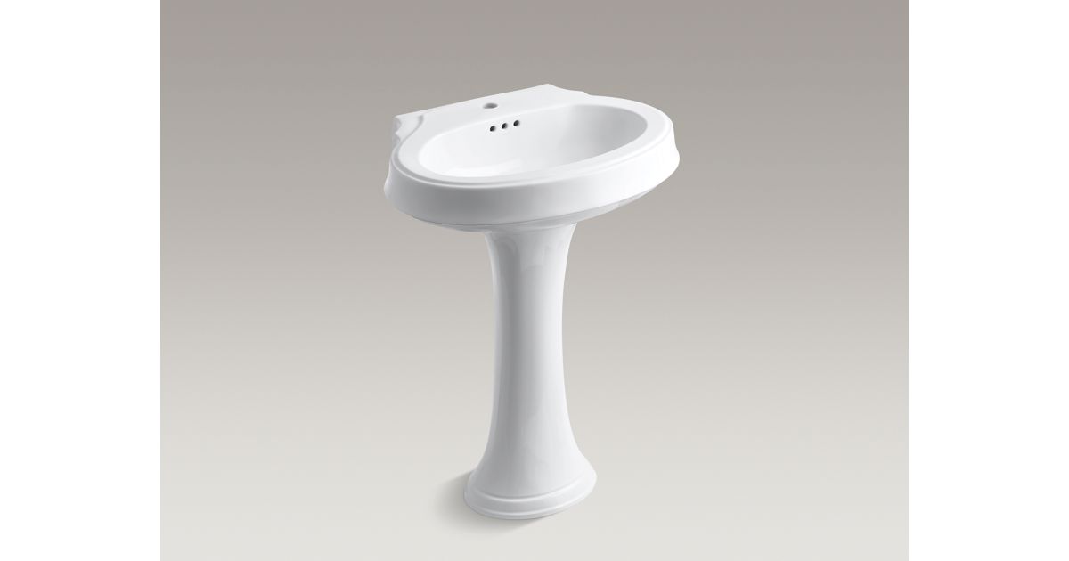 Leighton Pedestal Sink With Single Faucet Hole K 2326 1 Kohler 1811