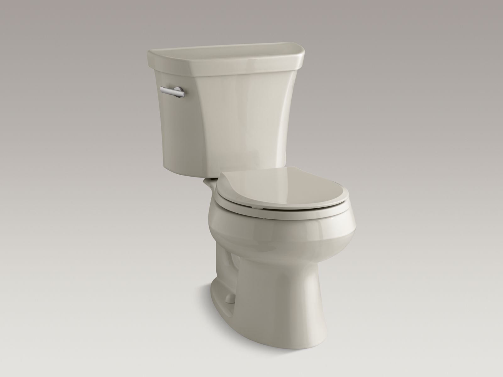 KOHLER|K-3977-T|Wellworth Two-Piece Round 1.6-GPF Toilet with Tank
