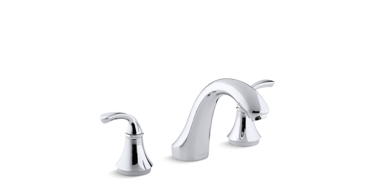 K T10278 4 Forte Bath Faucet Trim With Sculpted Lever Handles
