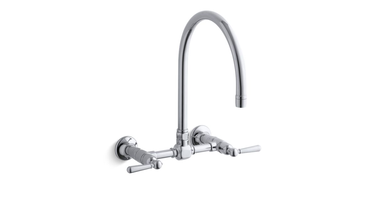 K 7338 4 Hirise Wall Mount Bridge Kitchen Sink Faucet Kohler