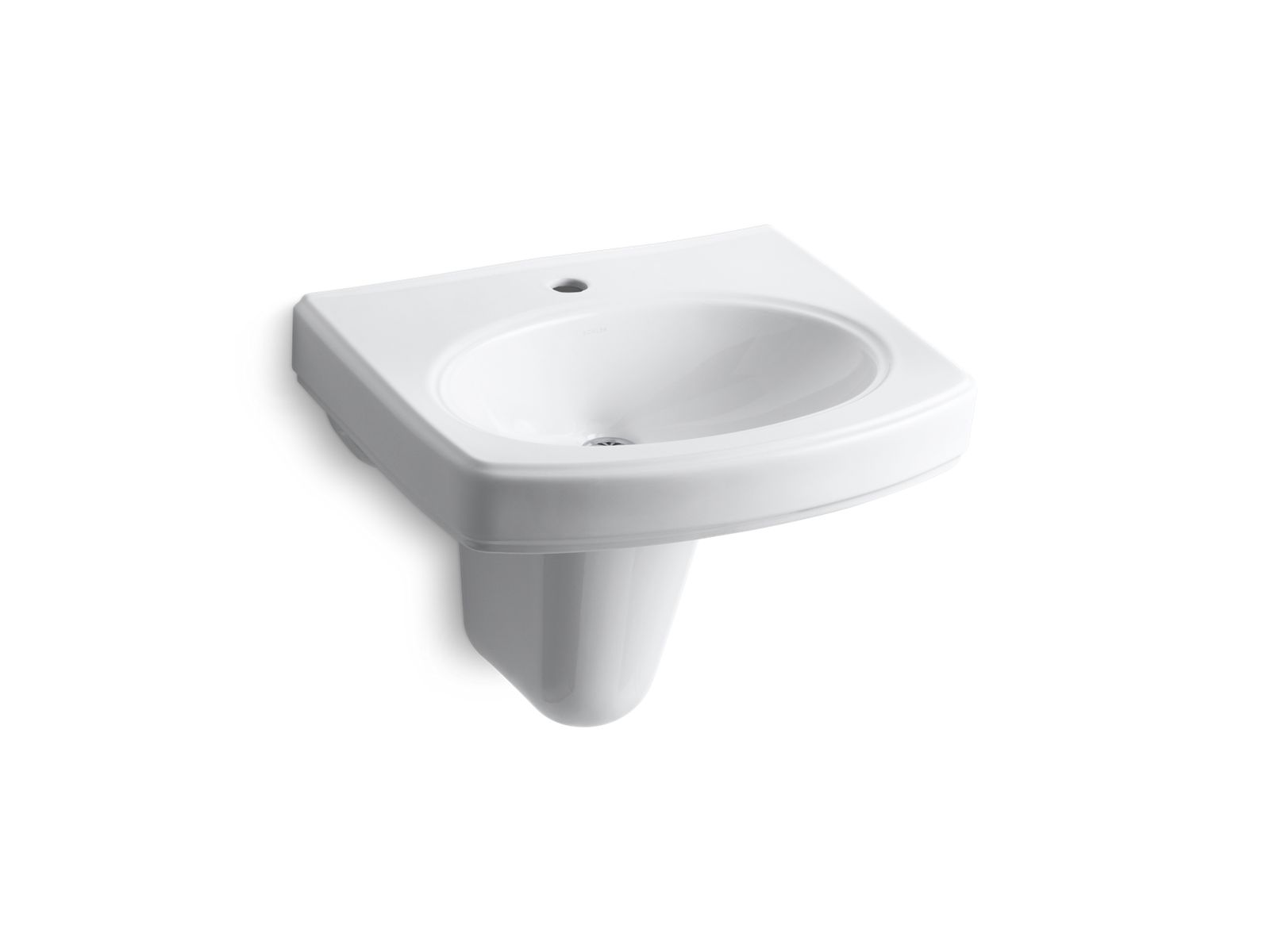 Kohler Co., Bathroom Sinks, With its ridged edges and subtle curves, the Pinoir pedestal sink is a versatile choice for a