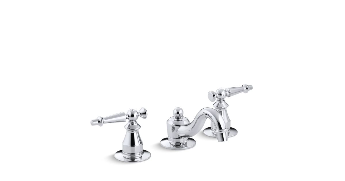 K 108 4 Antique Widespread Sink Faucet With Lever Handles Kohler