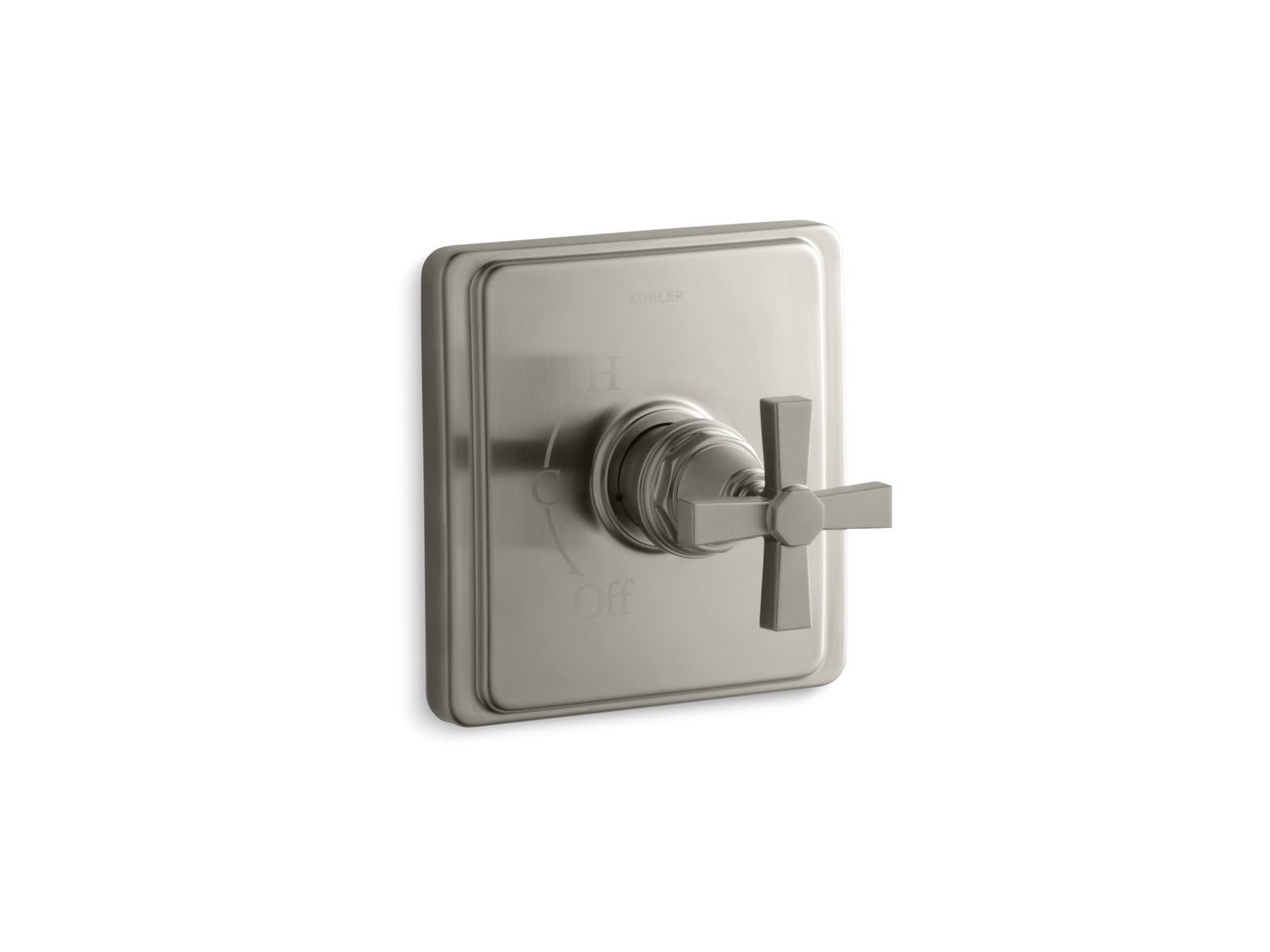 Pinstripe Pure Rite-Temp valve trim with cross handle