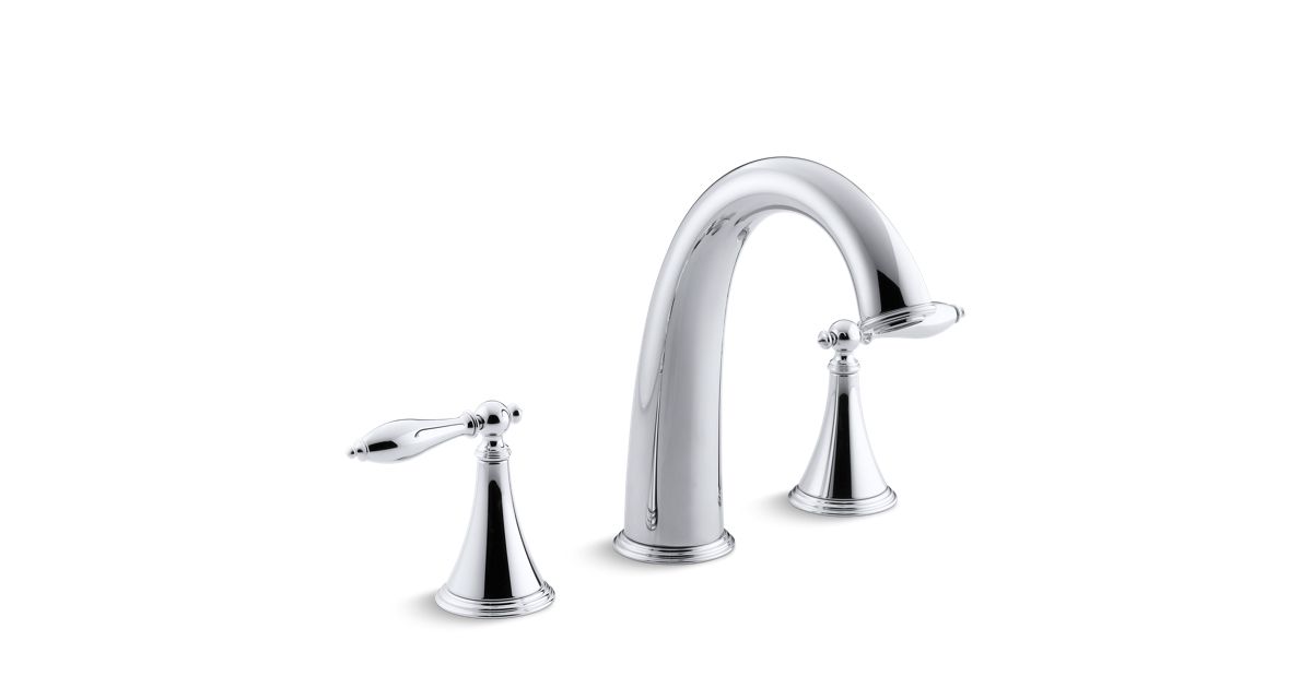 K T314 4m Finial Traditional Deck Mount High Flow Bath Faucet