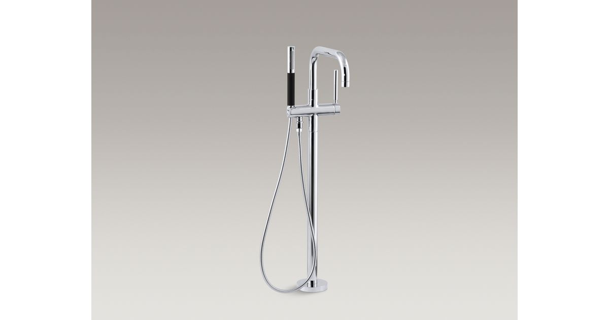 K101294 Purist FloorMount Bath Filler With Handshower KOHLER