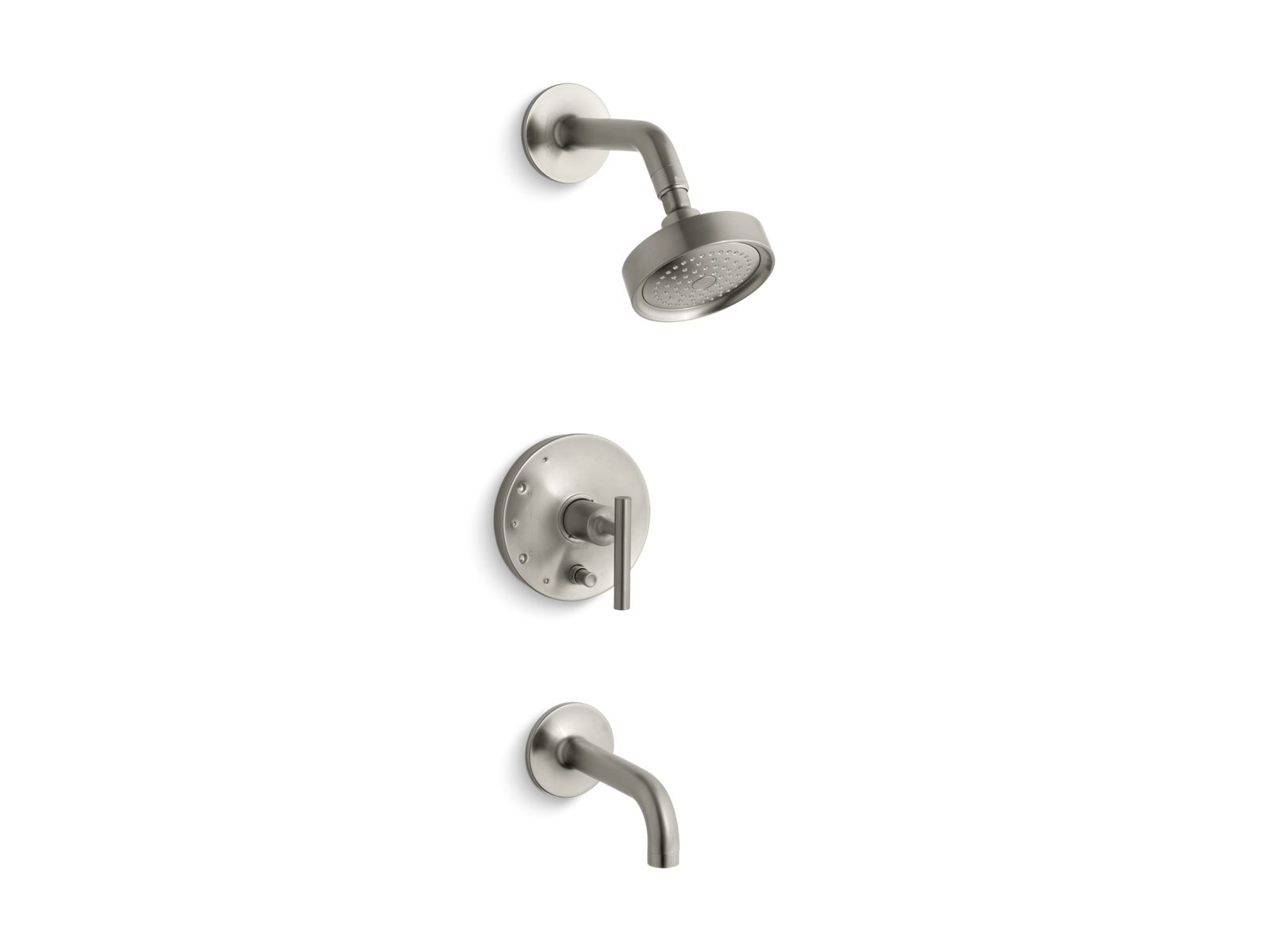 Purist Rite-Temp bath and shower trim kit with push-button diverter and lever handle, 2.5 gpm