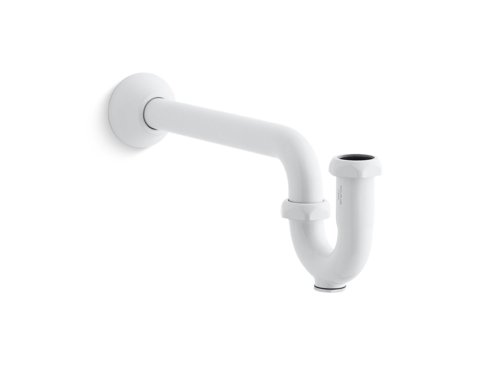 Adjustable P-trap with long tubing outlet, 1-1/4" x 1-1/4"