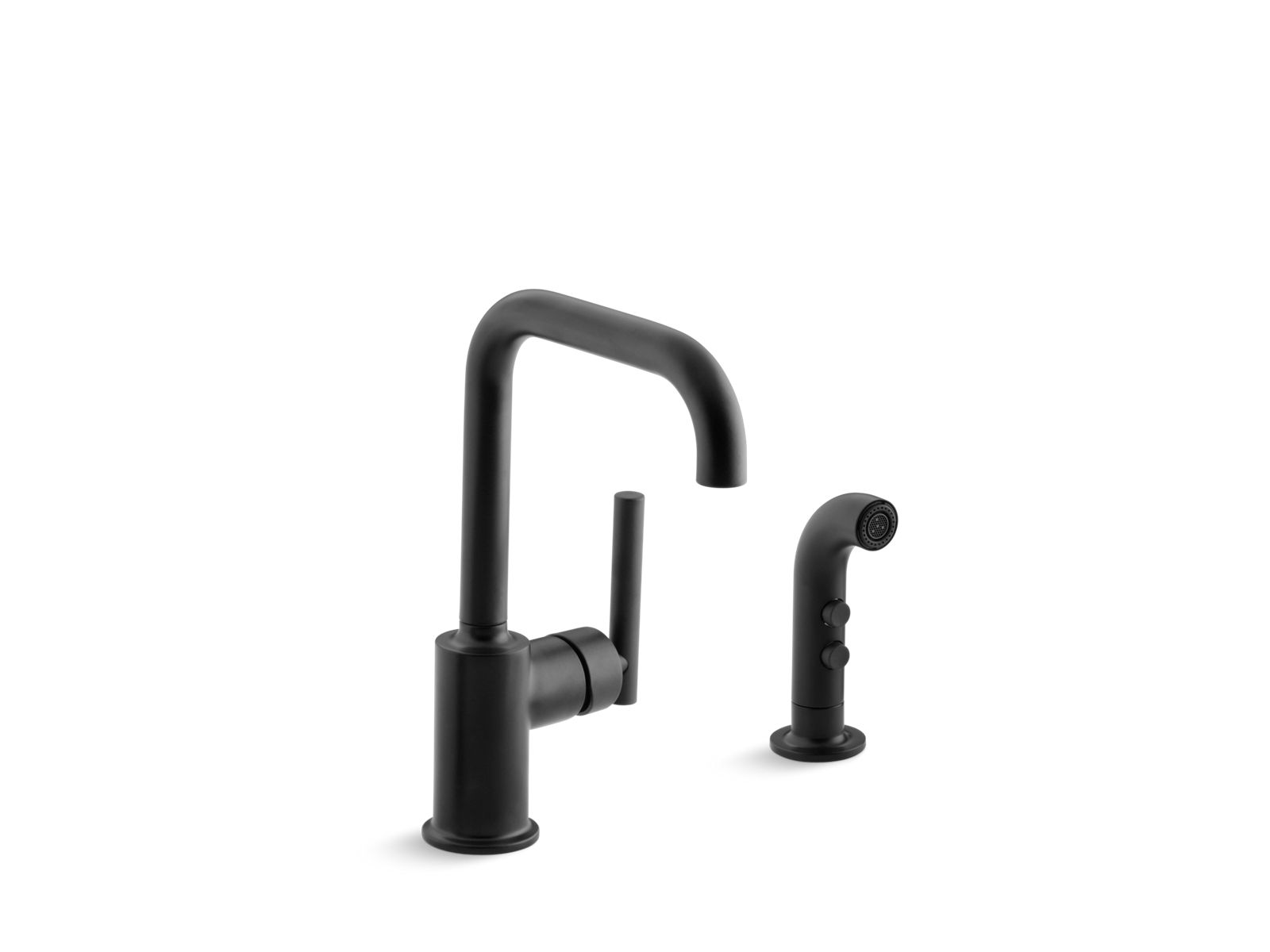 Purist Single-Handle Kitchen Sink Faucet with Side Sprayer | K