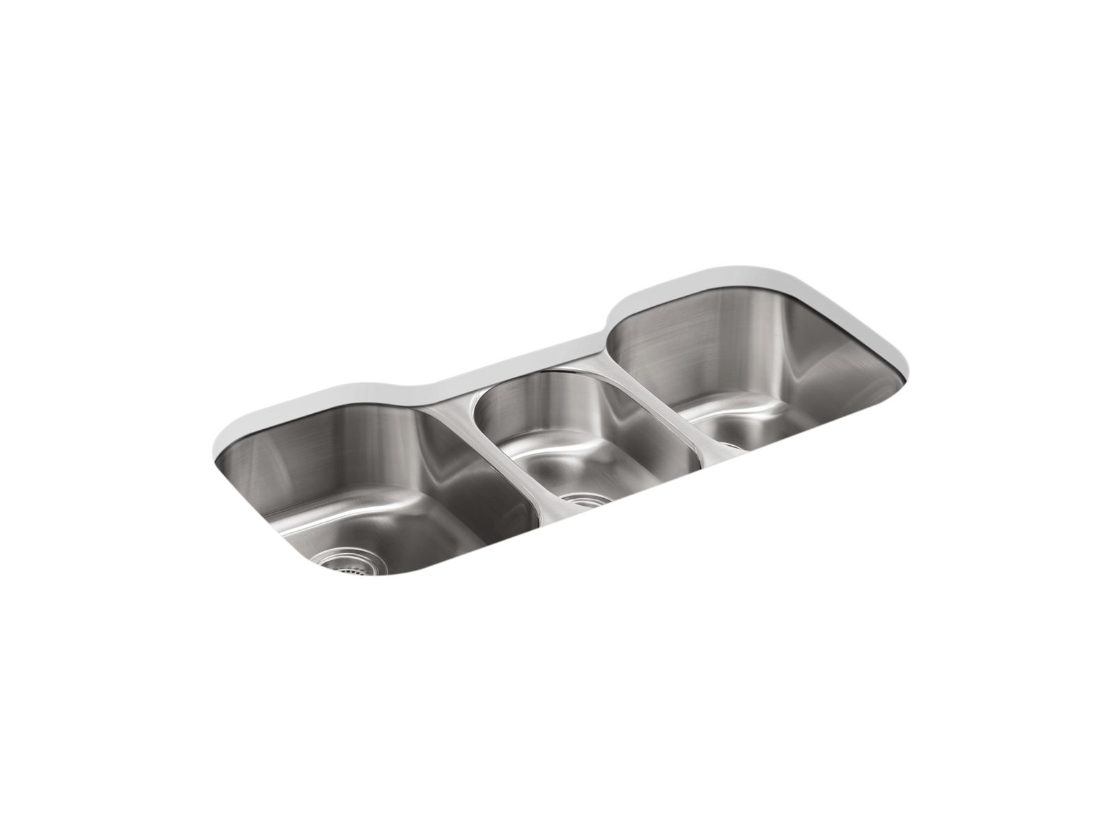 Undertone Triple-Bowl Undermount Kitchen Sink | K-3166-L | KOHLER