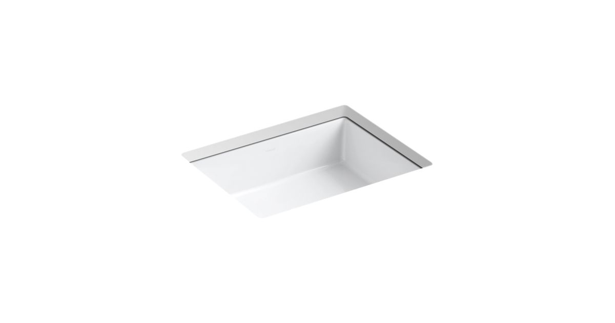 verticyl rectangle under-mount bathroom sink k-2882