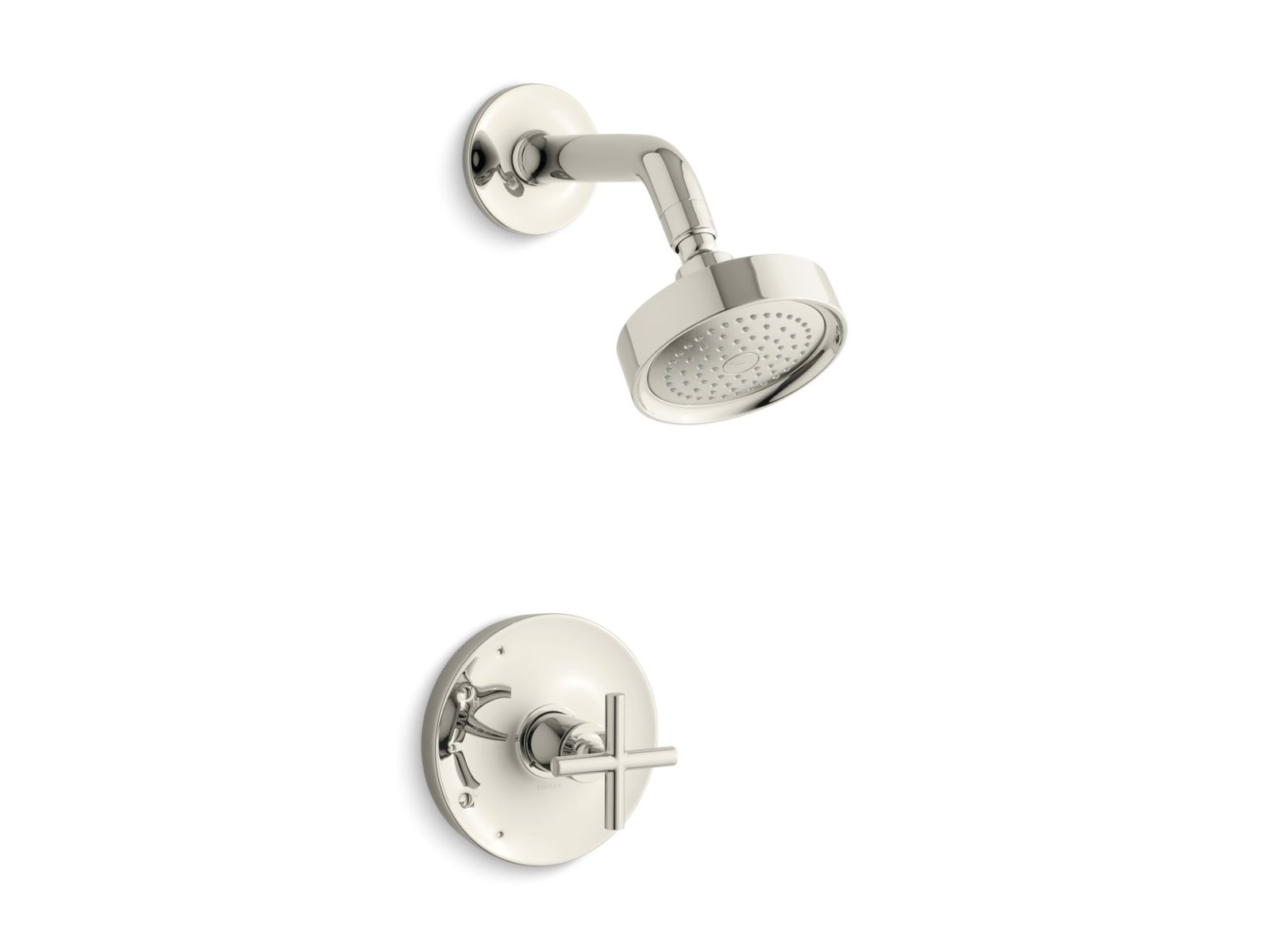 Purist Rite-Temp shower trim kit with cross handle, 2.5 gpm