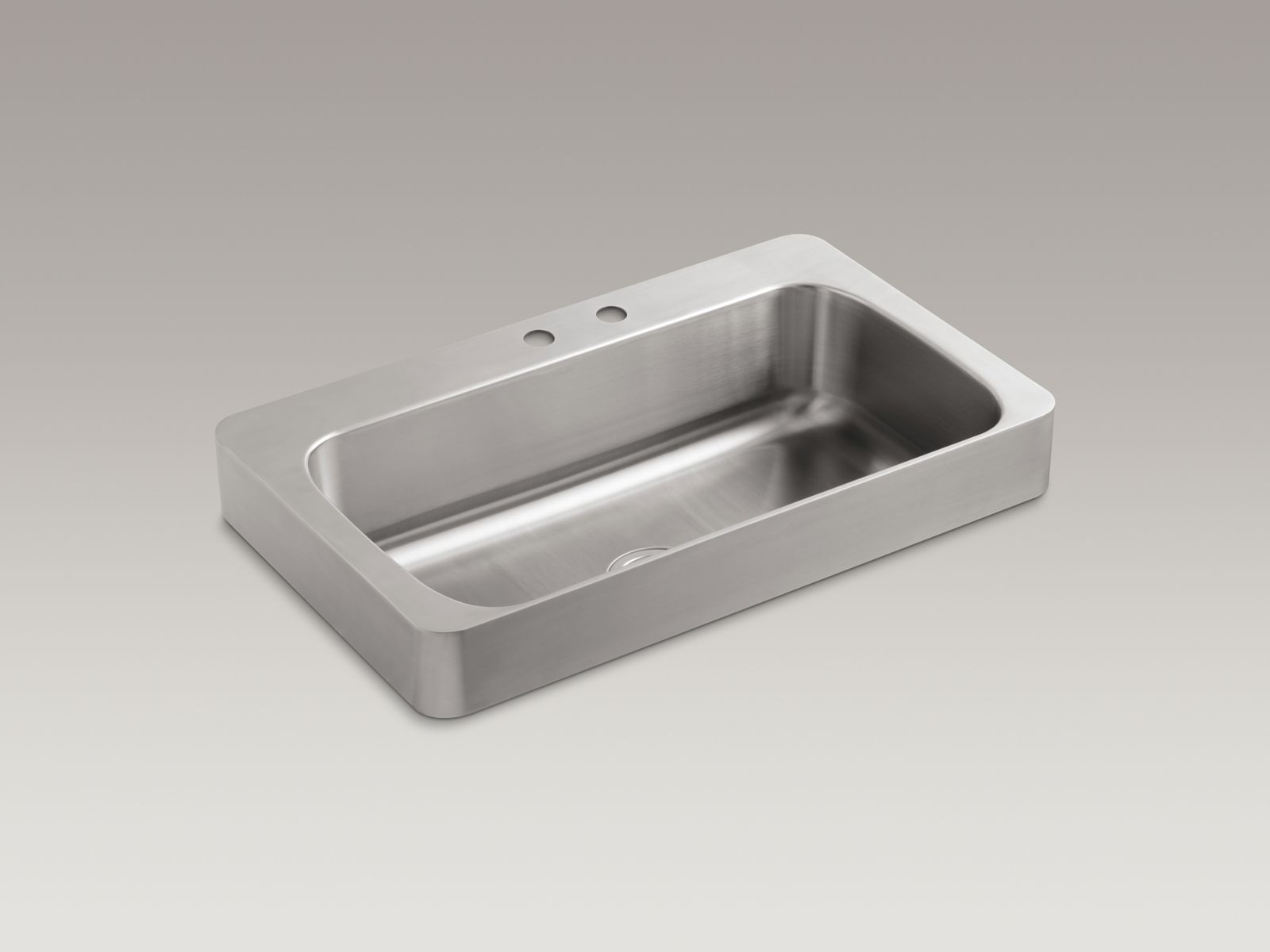 KOHLER | K-3084-2R | Verity Apron-Front Countertop Sink with Two Faucet ...