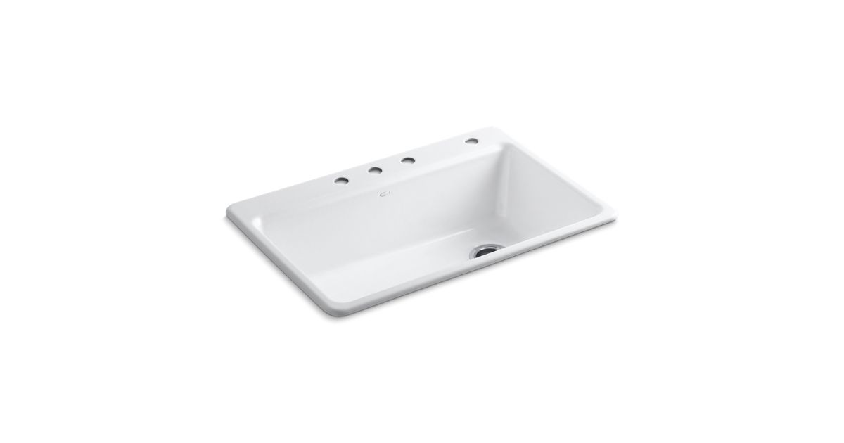 K 5871 4a2 Riverby Top Mount Kitchen Sink With Accessories Kohler