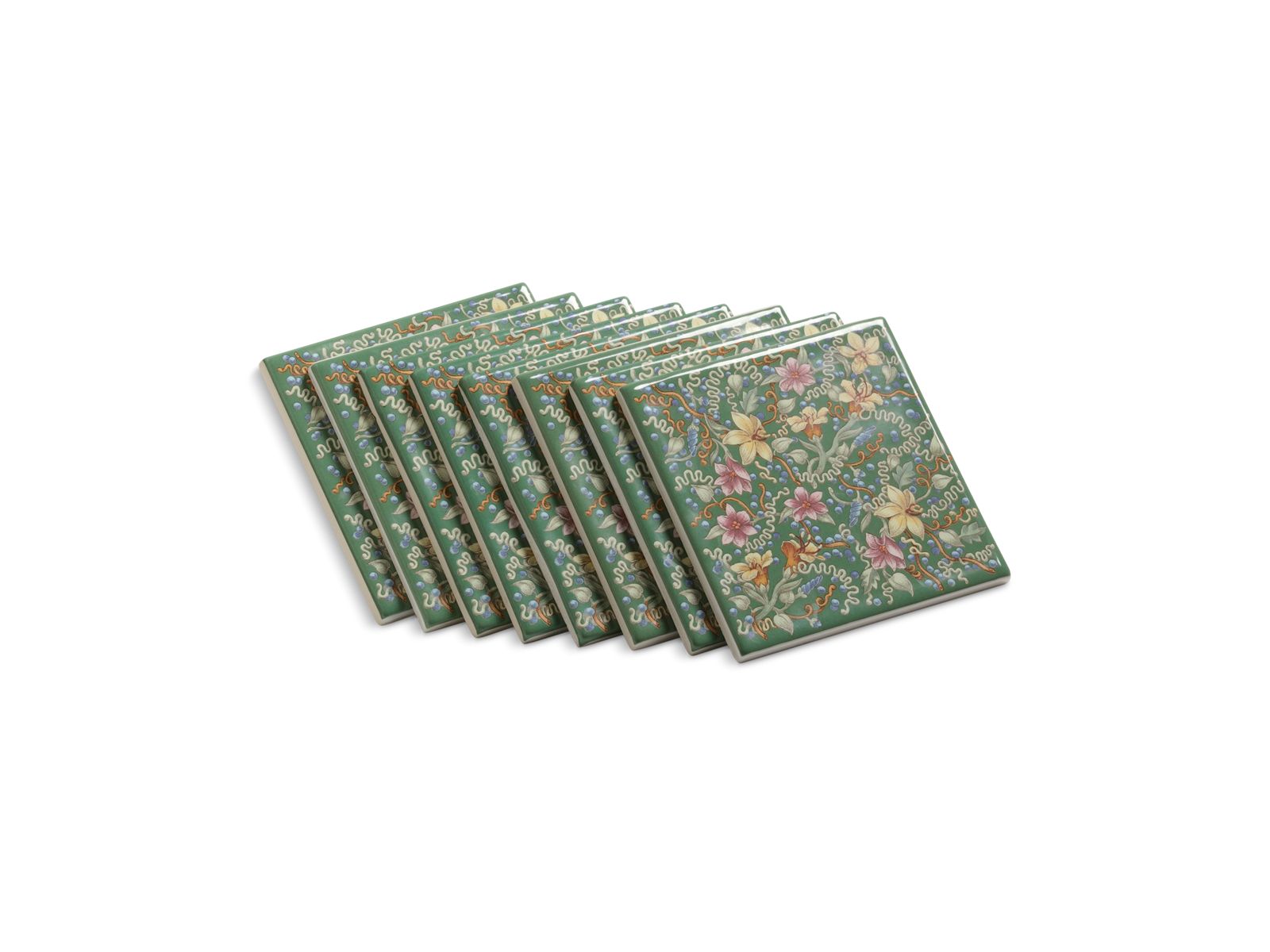 KOHLER | K-14207-FF | English Trellis Decorative Field Tile, Green Pattern