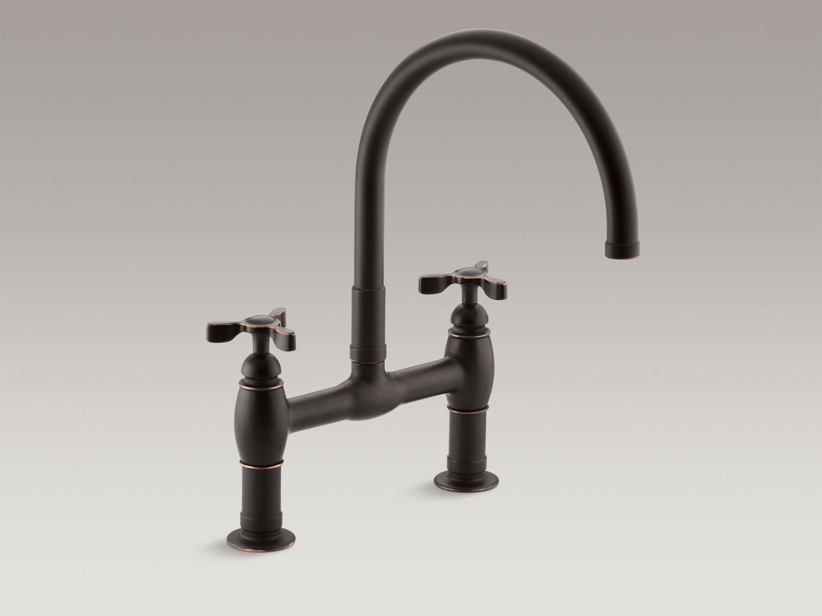 KOHLER | K-6130-3 | Parq Deck-Mount Bridge Kitchen Sink Faucet