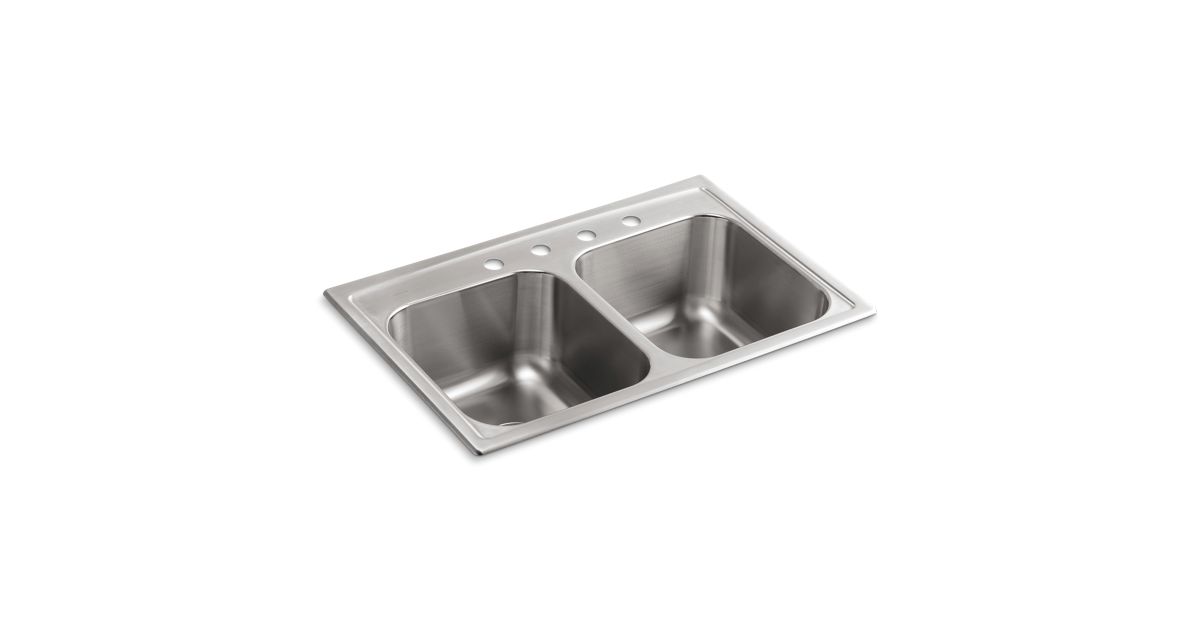 K 3847 4 Toccata Top Mount Kitchen Sink With Four Faucet Holes Kohler