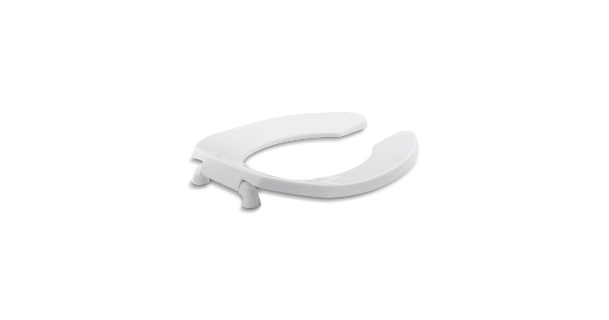 K4680C Lustra round openfront toilet seat with check hinge in