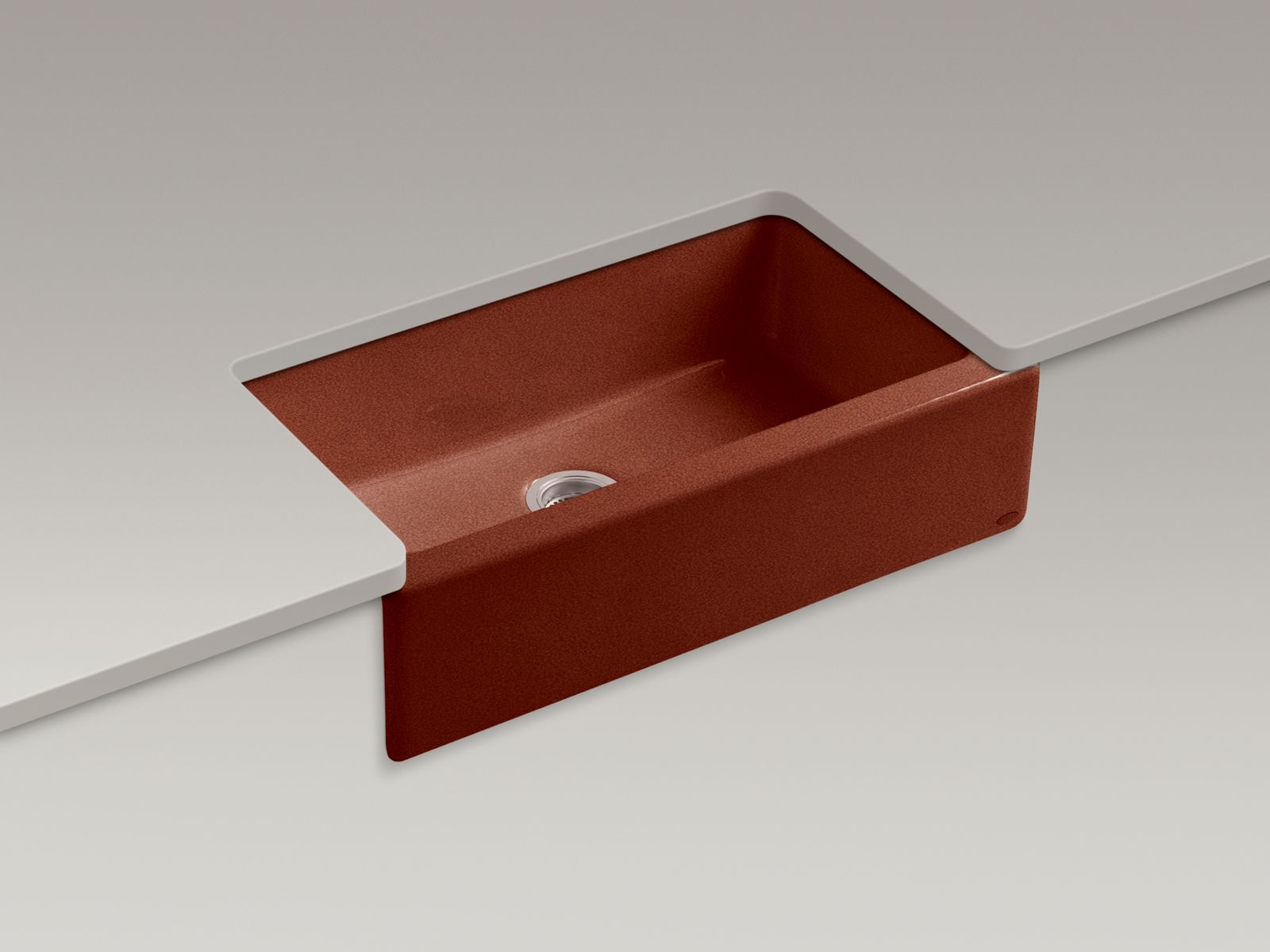 茶 ksks ksksS KOHLER | K-6546-4U | Dickinson Apron-Front Kitchen Sink with Four