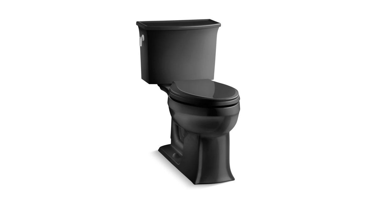 KOHLERK3551Archer Comfort Height TwoPiece Elongated 1.28GPF Toilet