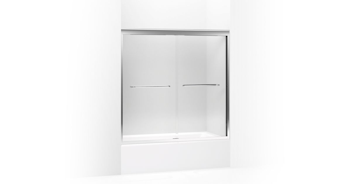 K702205L Fluence Frameless Sliding Bath Door with 3/8Inch Glass KOHLER Canada