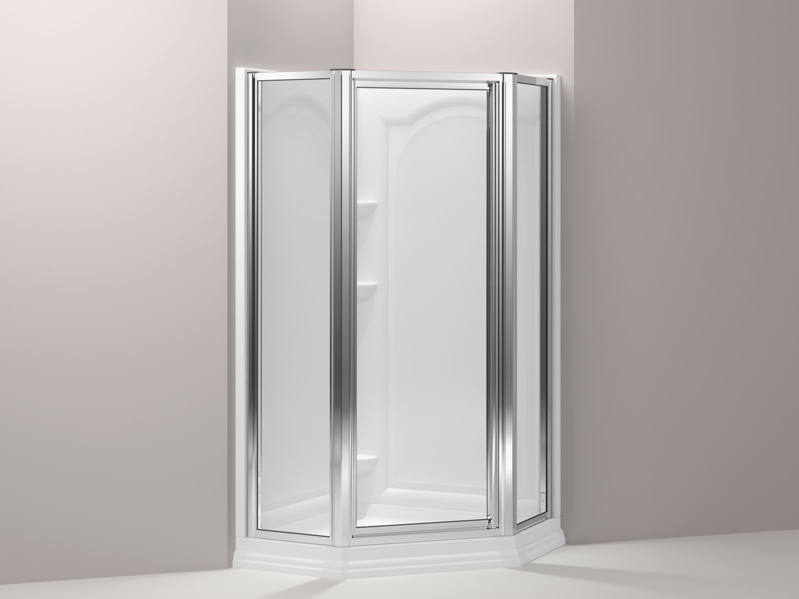 nicho★⑥ Devonshire Framed Neo-Angle Shower Enclosure with Crystal Clear