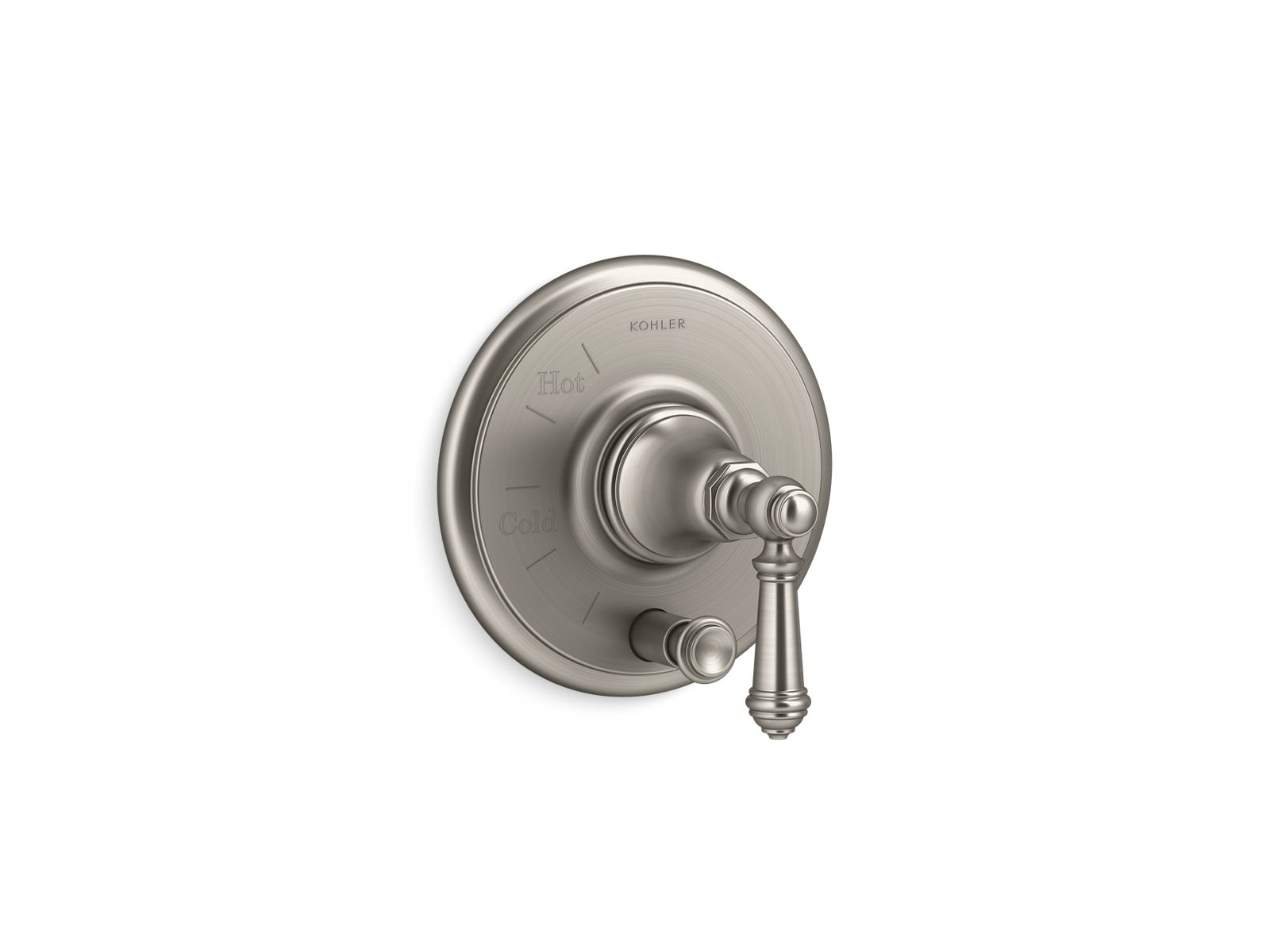Artifacts Rite-Temp valve trim with push-button diverter and lever handle