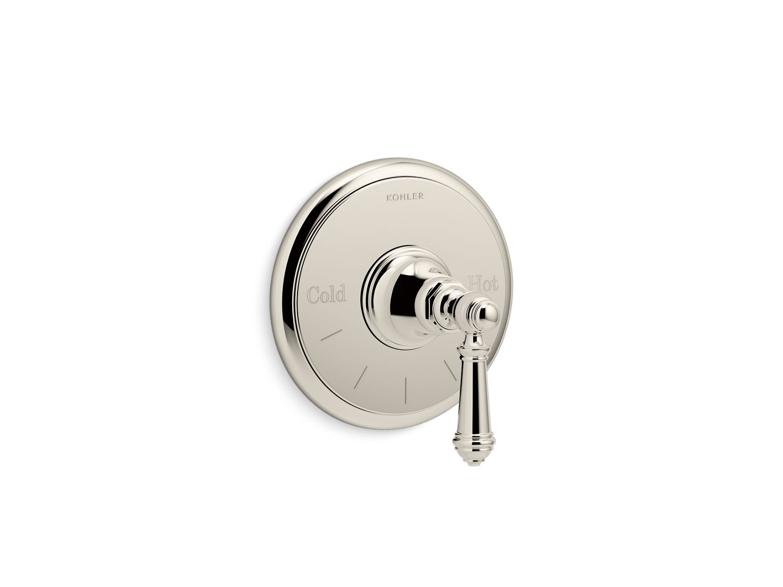 Artifacts MasterShower temperature control valve trim with lever handle