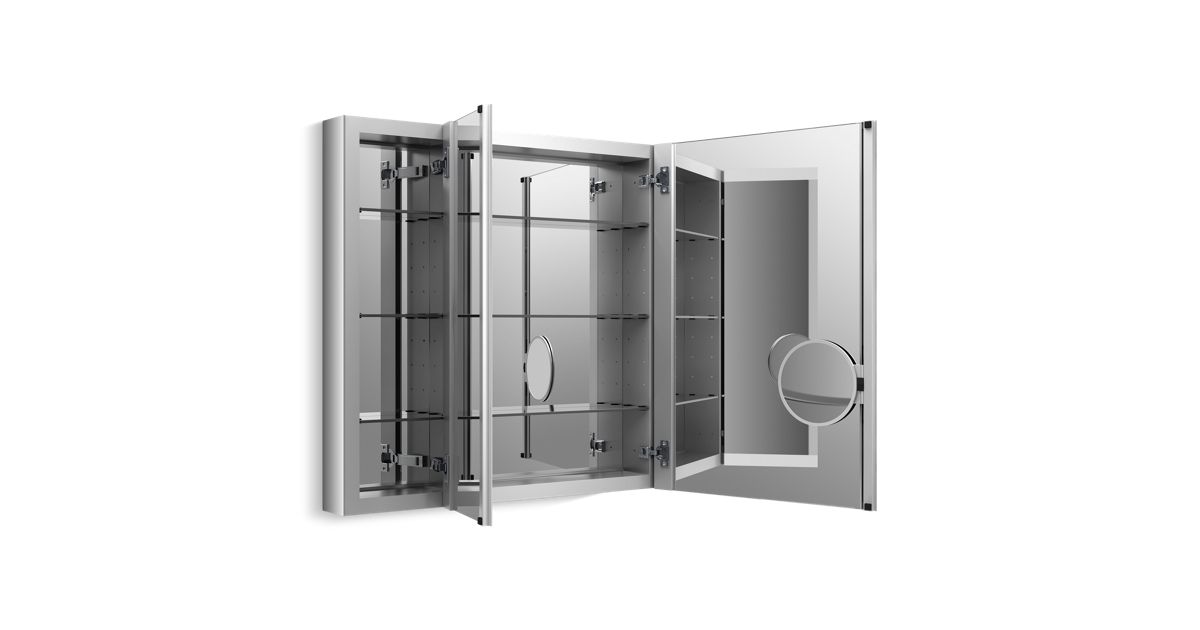K 99011 Verdera Medicine Cabinet With Triple Mirrored Doors Kohler