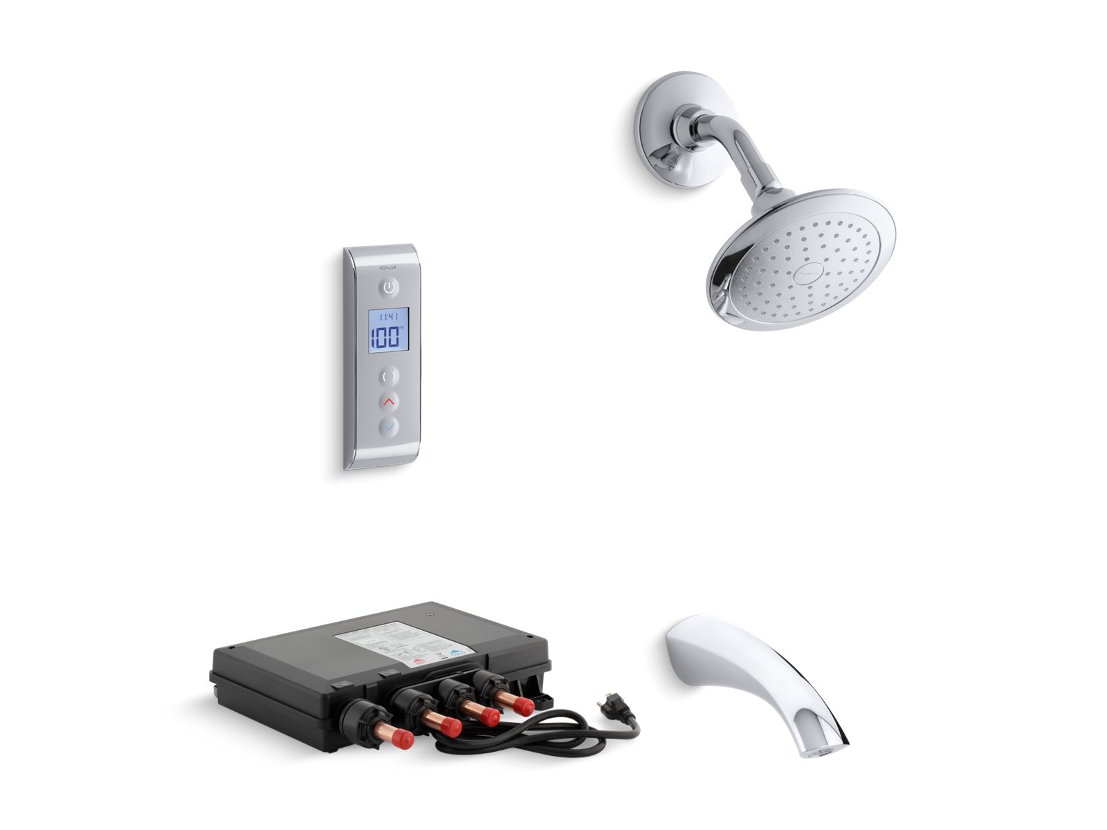Kohler Co., Shower Packages, The easy-to-use DTV Prompt digital shower system puts total control of your shower experience at