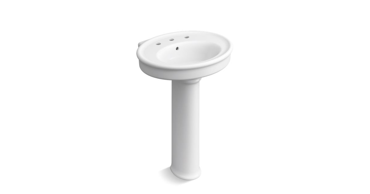K R6385 8 Willamette Pedestal Bathroom Sink Kohler