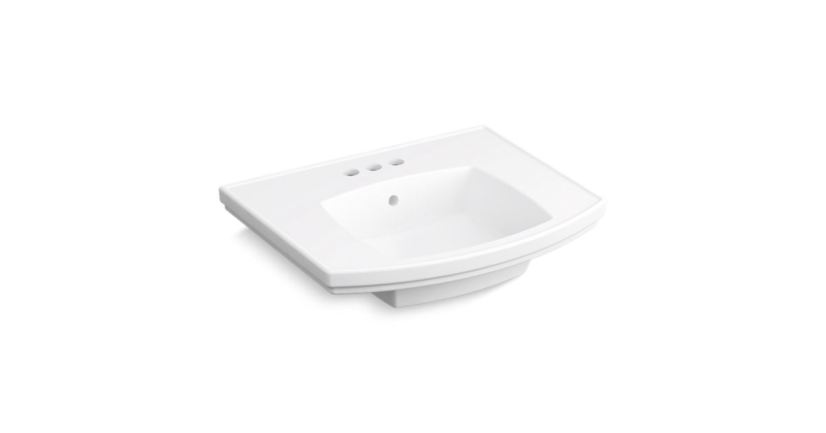 KR63744 Elliston Pedestal Sink Basin, 4Inch Centerset KOHLER Canada