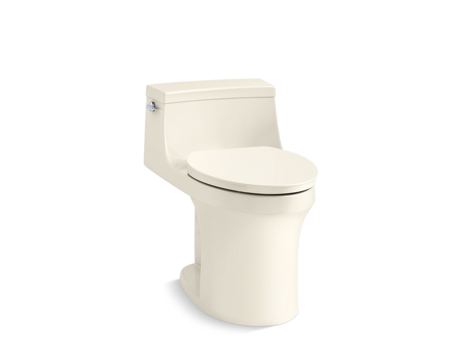 San Souci One-piece compact elongated toilet with concealed trapway, 1.28 gpf