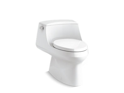 San Raphael® One-piece elongated toilet with skirted trapway, 1.28 gpf