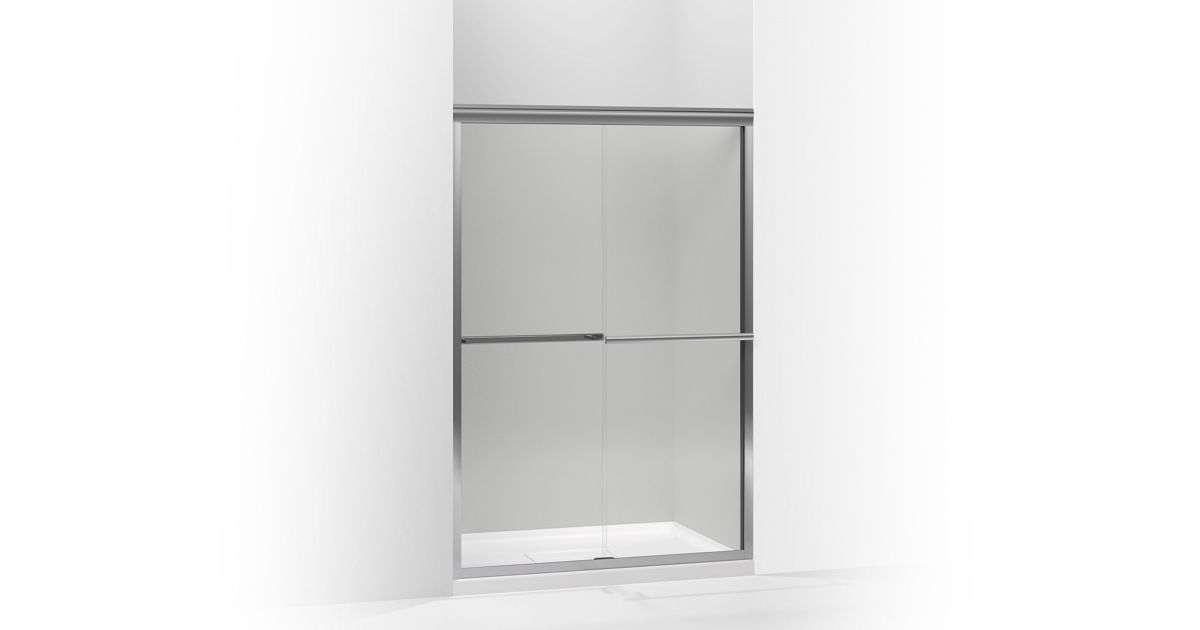 Gradient Frameless Sliding Shower Door, 42 X 70 Sliding Shower Door