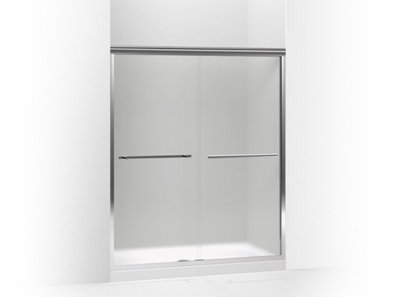 Gradient® Sliding shower door, 70-1/16" H x 56-5/8 - 59-5/8" W, with 1/4" thick Frosted glass
