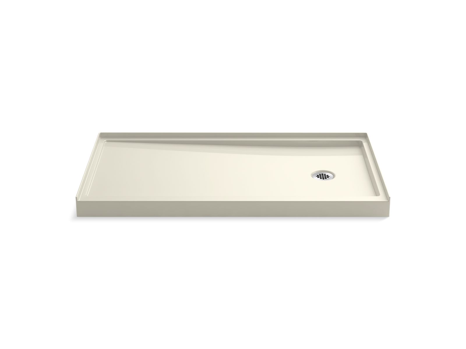 Rely 60" x 32" alcove shower base, right drain